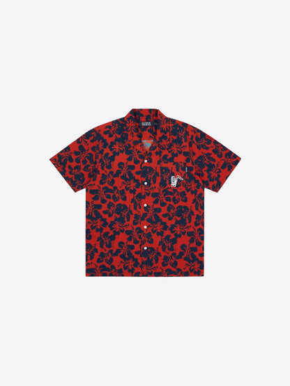 Hibiscus Camo S/S Bowling Shirt