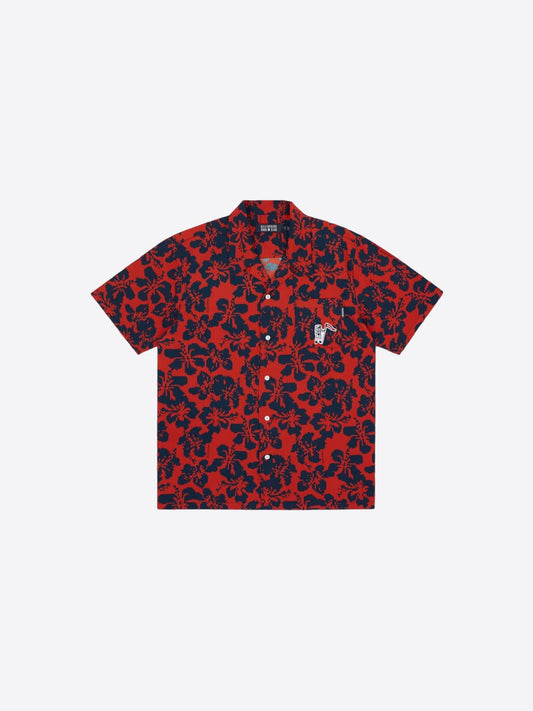 Hibiscus Camo S/S Bowling Shirt