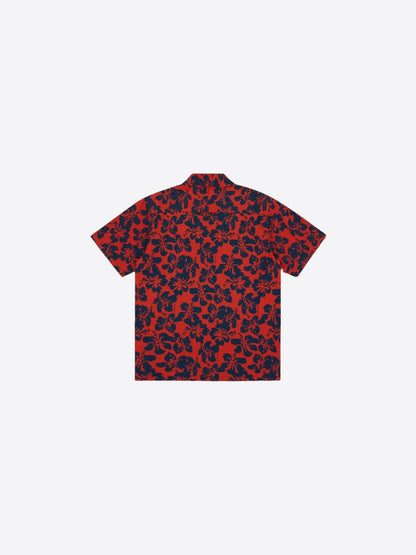 Hibiscus Camo S/S Bowling Shirt