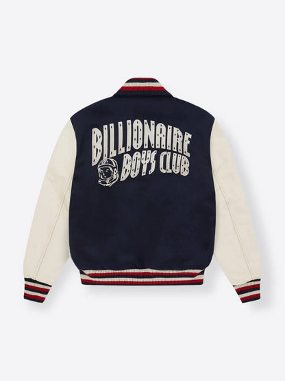 Billionaire Boys Club Leather Sleeves Astro Varsity Jacket 