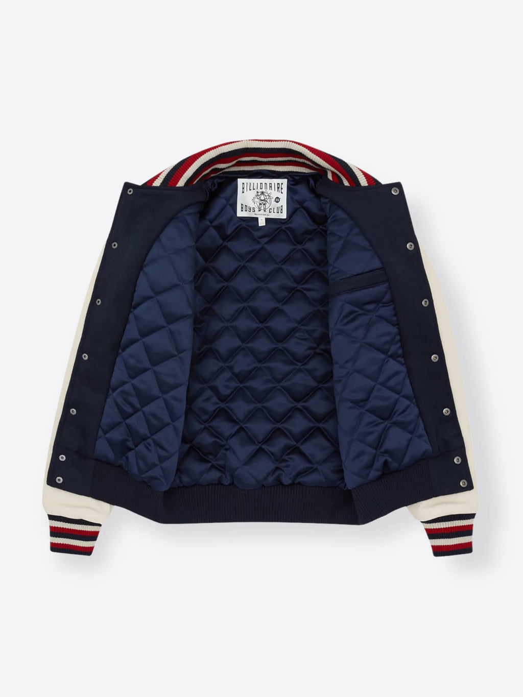 Billionaire Boys Club Leather Sleeves Astro Varsity Jacket 