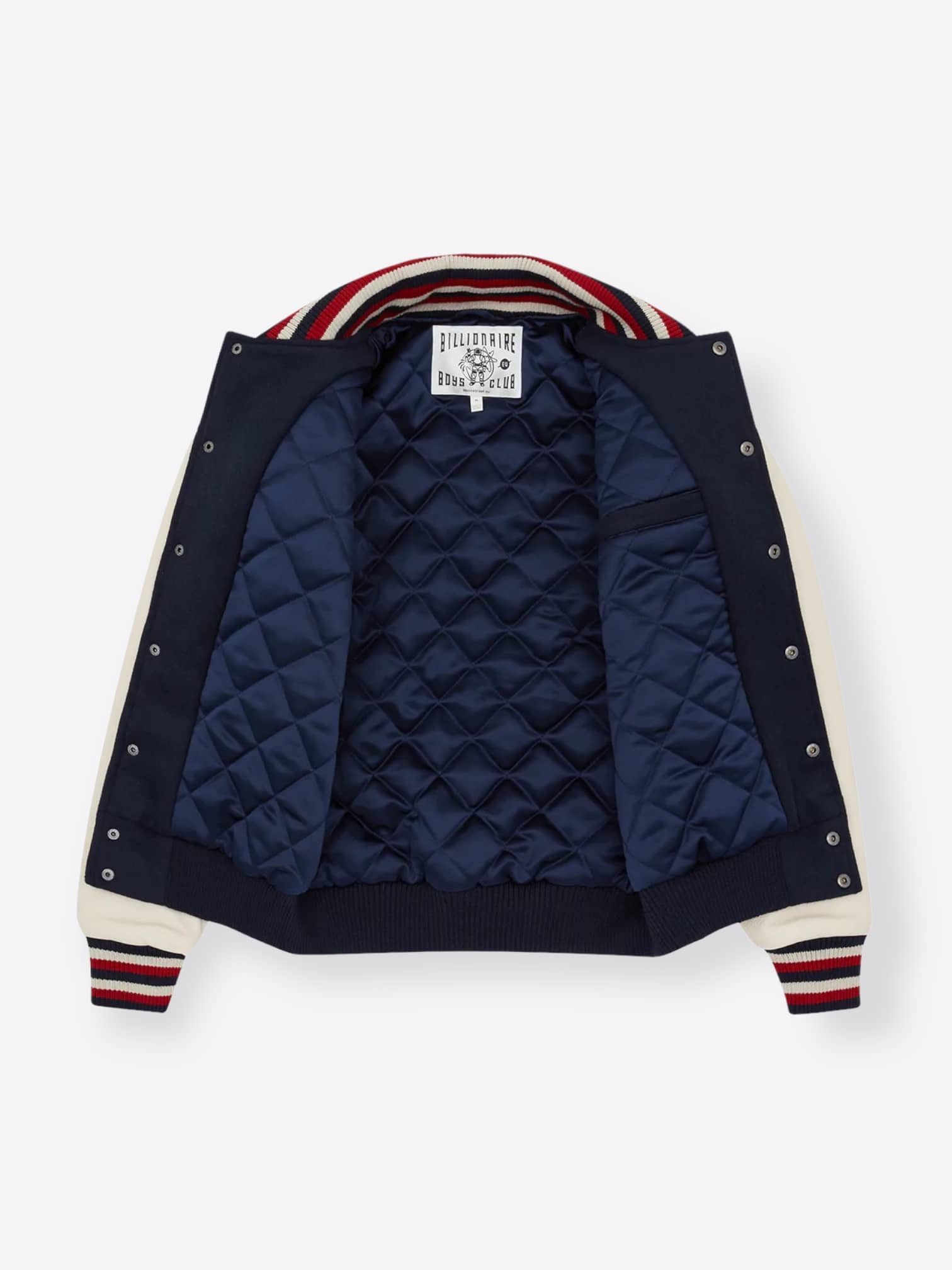 Billionaire Boys Club Leather Sleeves Astro Varsity Jacket 