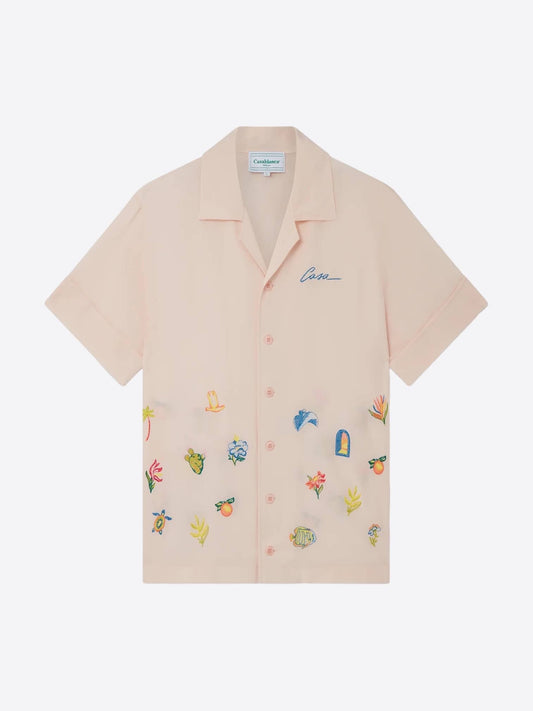 Casablanca Casa Icons Embroidery Silk Shirt SS23