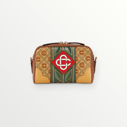 Diamond Monogram Leather Crossbody Bag