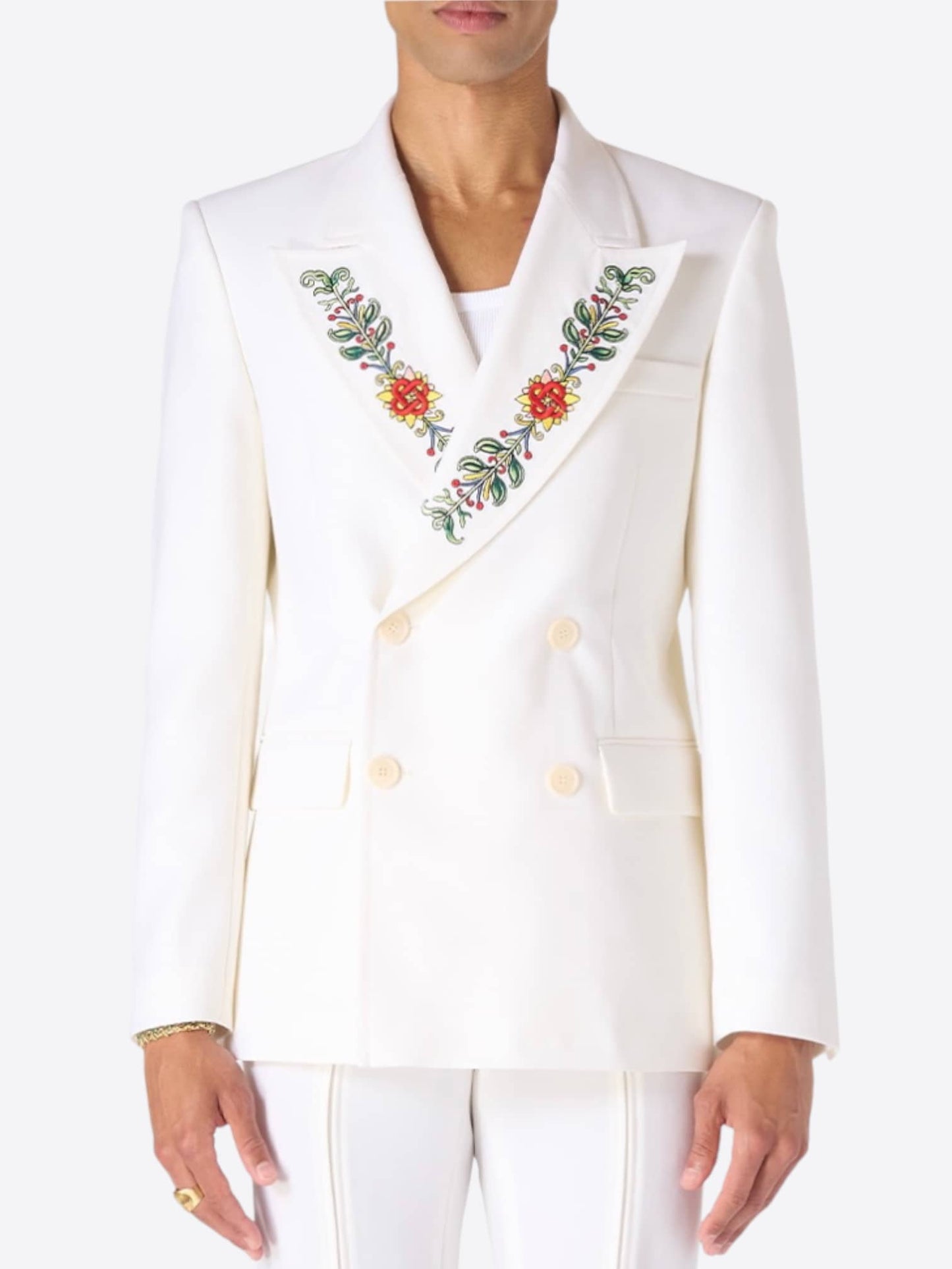 Casablanca Embroidered Lapel Double-Breasted Jacket SS23