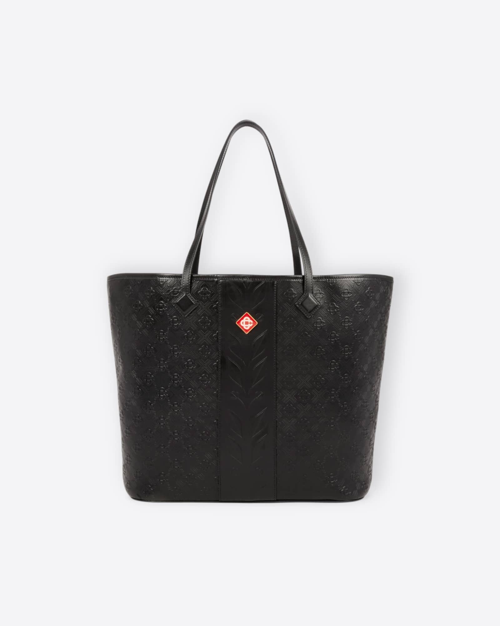 Casablanca Monogram Embossed Leather Tote