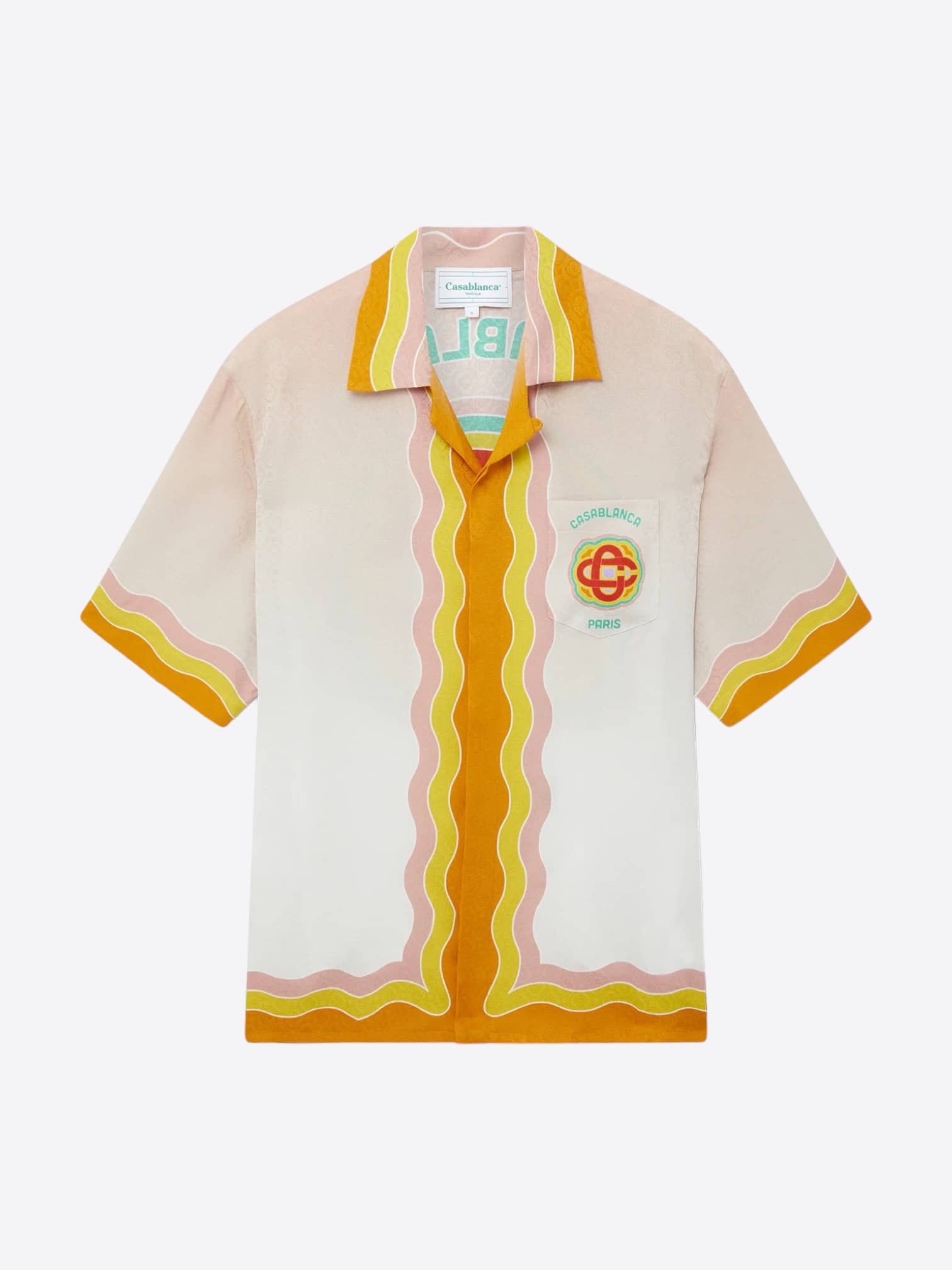 Casablanca Rainbow Monogram Silk Shirt 