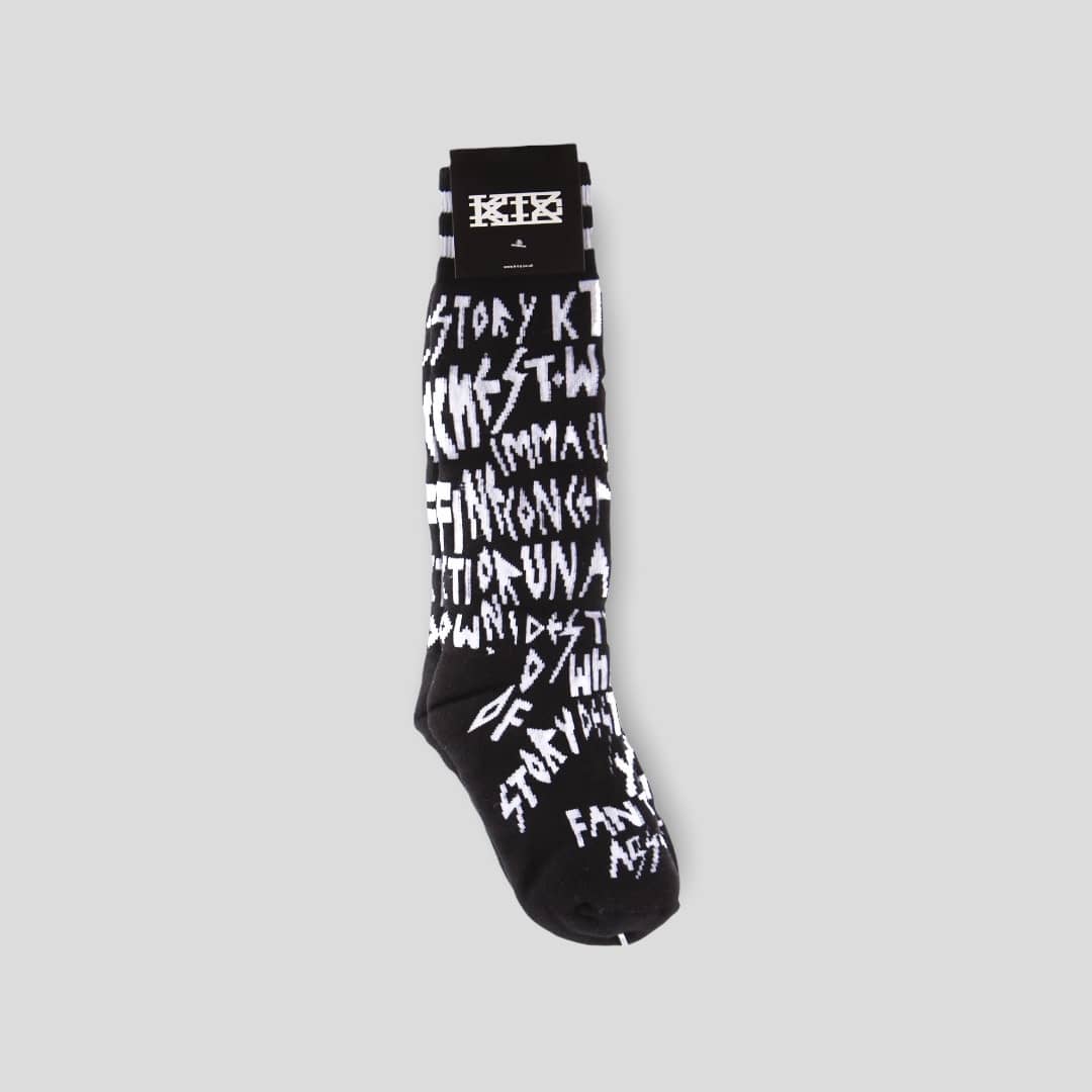 Ktz Multi Letter Socks Black