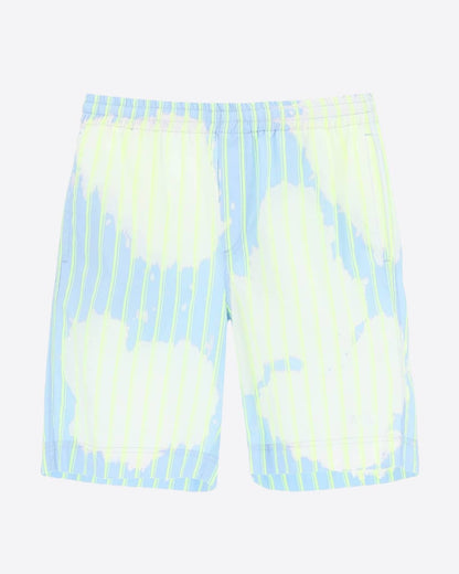 Striped Shorts With Tie Dye Pattern