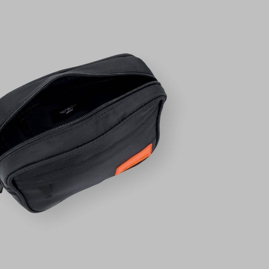 Black Nylon Belt Bag