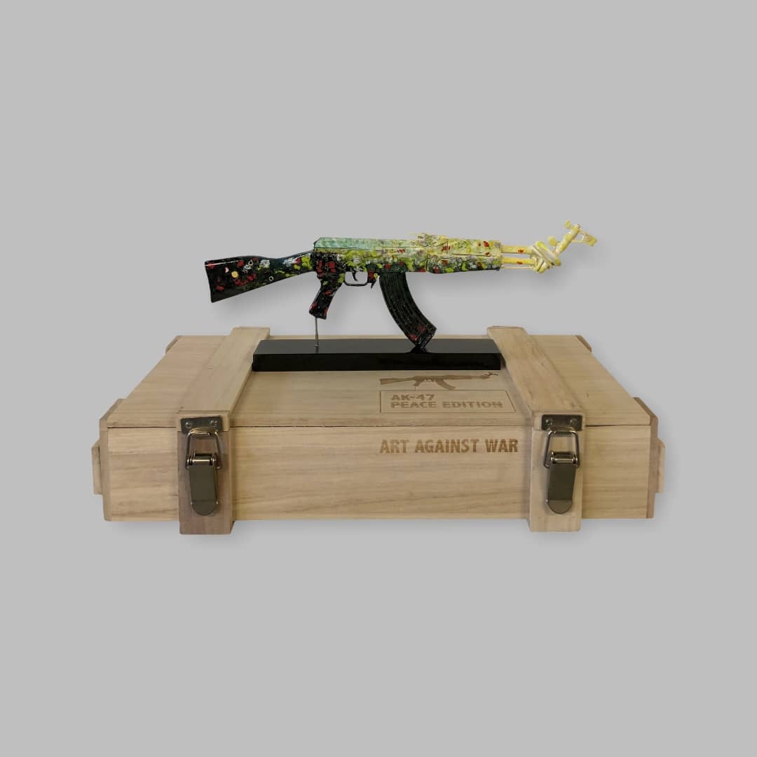 Art Against War Flowers Amex AK-47