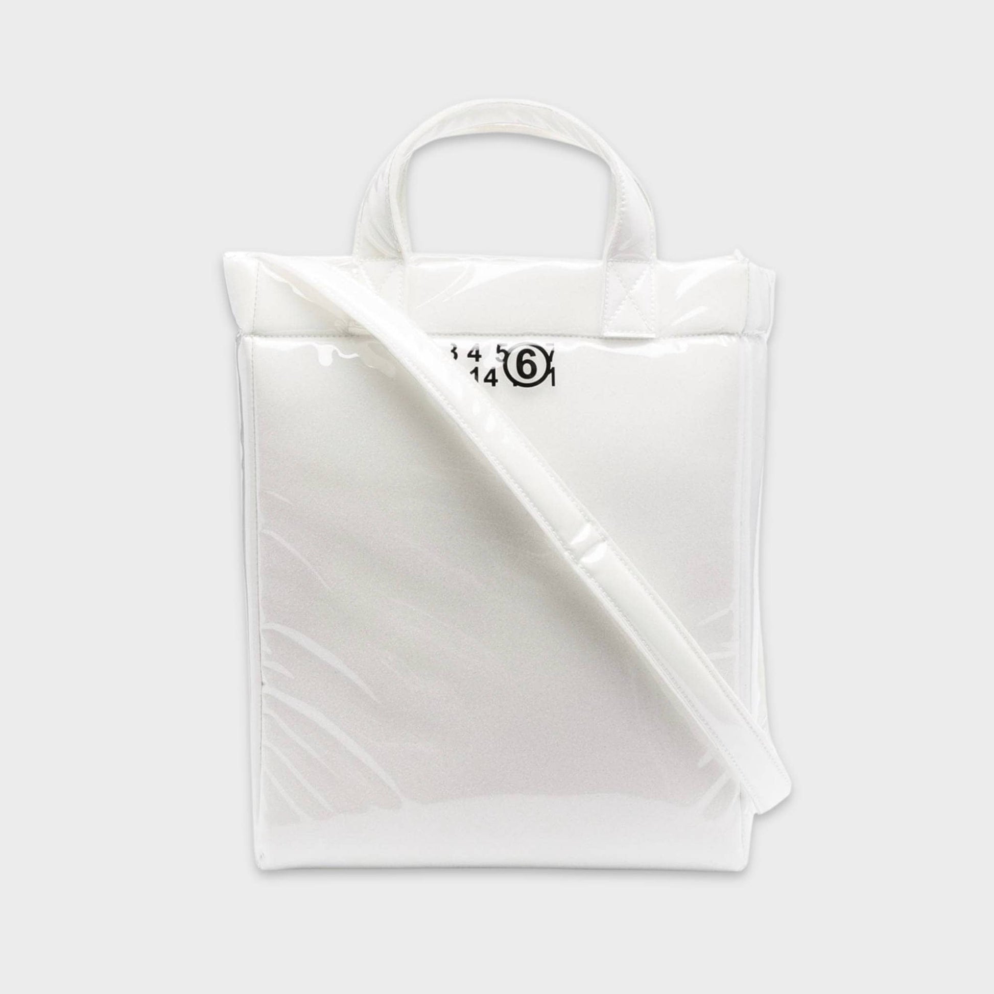 White Prints Clear Tote Bag